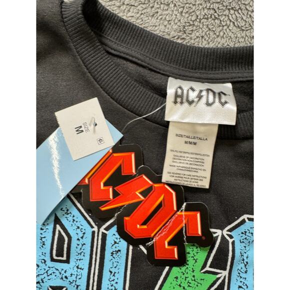 AC/DC Blow up Your Video Tour Sweater Retro NWT Adult M Graphic Tee Crew Neck - Picture 3 of 6